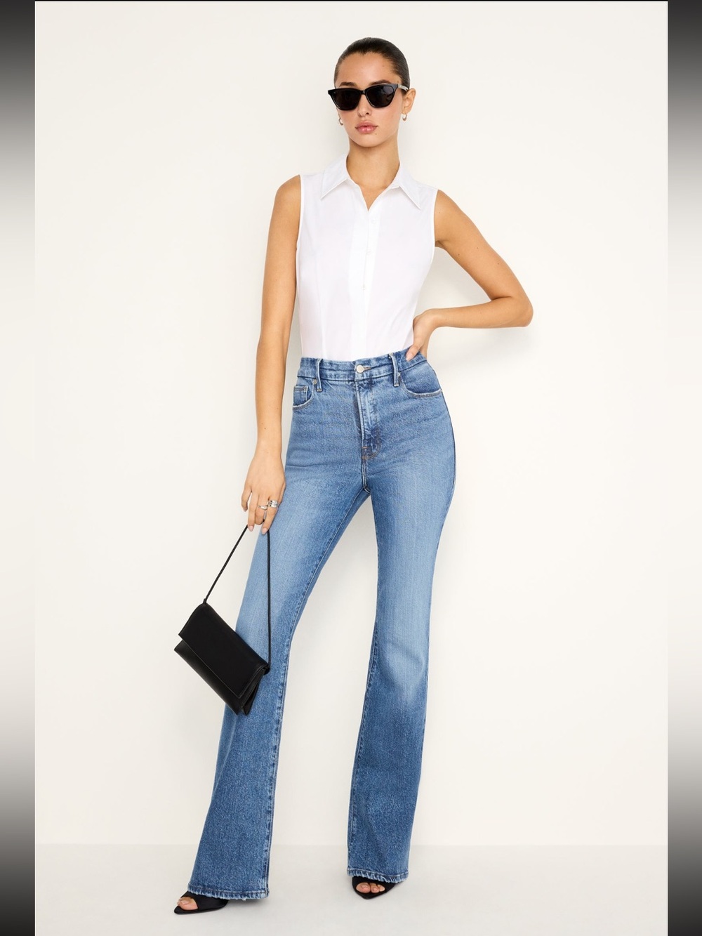 NWT Good American Good Classic Slim High Rise Bootcut Jeans 12/31